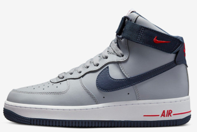 Nike Air Force 1 High Wolf Grey/College Navy-University Red-White DZ7338-001 | Authentic Shoes