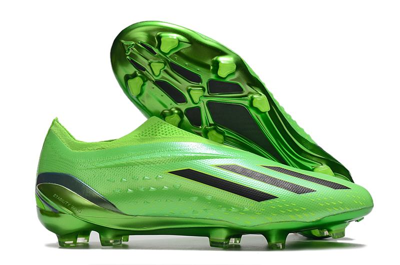 Adidas X Speedportal+ FG Green Core Black Solar Yellow Soccer Cleat