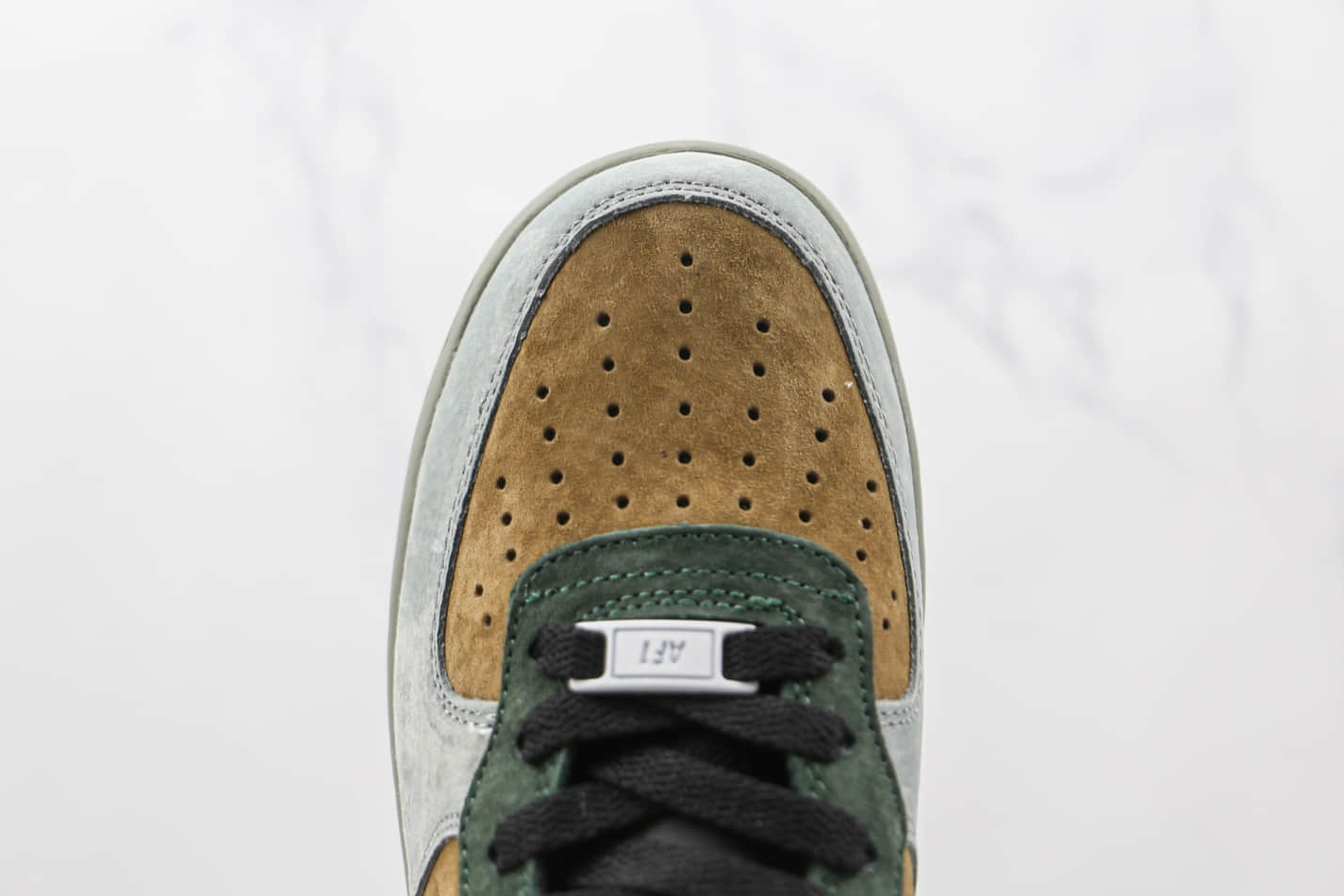Nike Air Force 1 07 Mid Dark Gray Green Brown Reflective Silver CQ5059-103 - Stylish and Versatile Sneakers