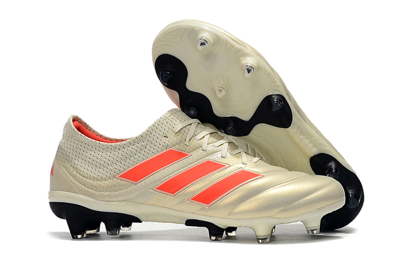 Adidas Copa 19.1 Firm Ground Cleat Off White Solar Red BB9185 | Top Performance, Style & Comfort