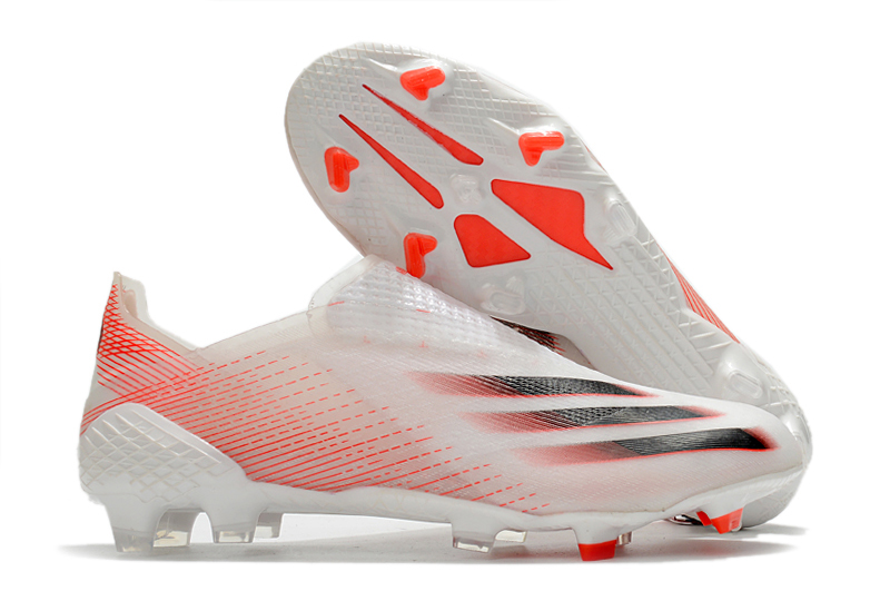 Adidas X Ghosted FG Soccer Cleats - White Orange Black | High-Performance Football Boots