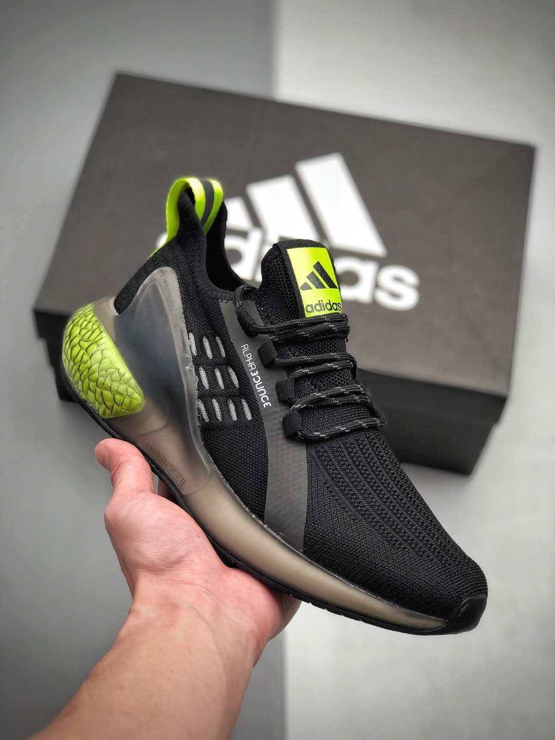 Adidas AlphaBounce Instinct Black Green Shoes CG3402 - Sleek and Stylish Athletic Footwear