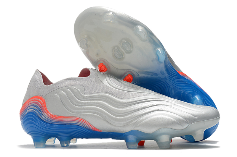 Adidas Copa Sense +Launch Edition FG Soccer Cleats - White/Blue/Solar Red
