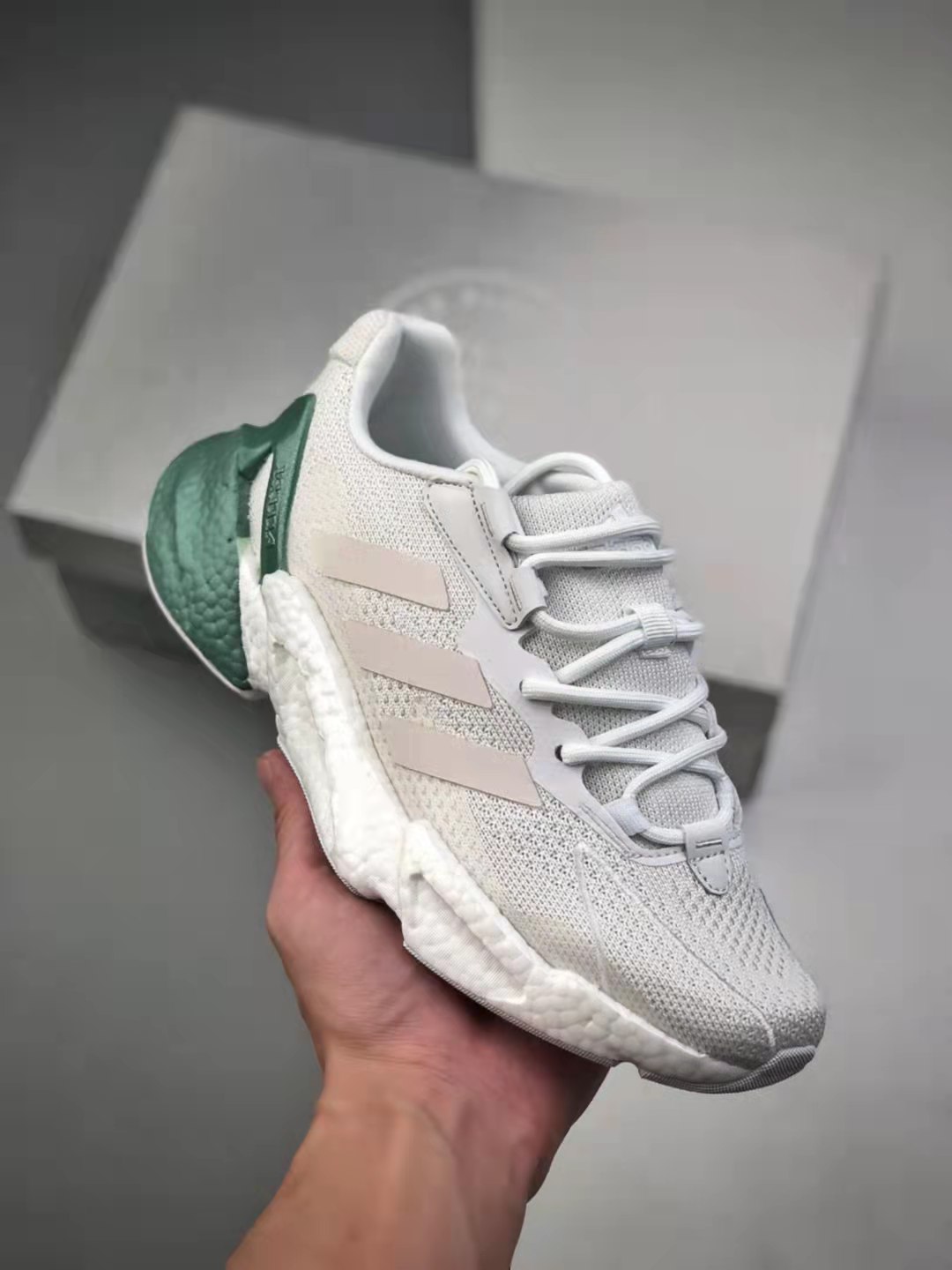 Adidas X9000L4 White Metallic Green GX3486 - Stylish and Functional Footwear