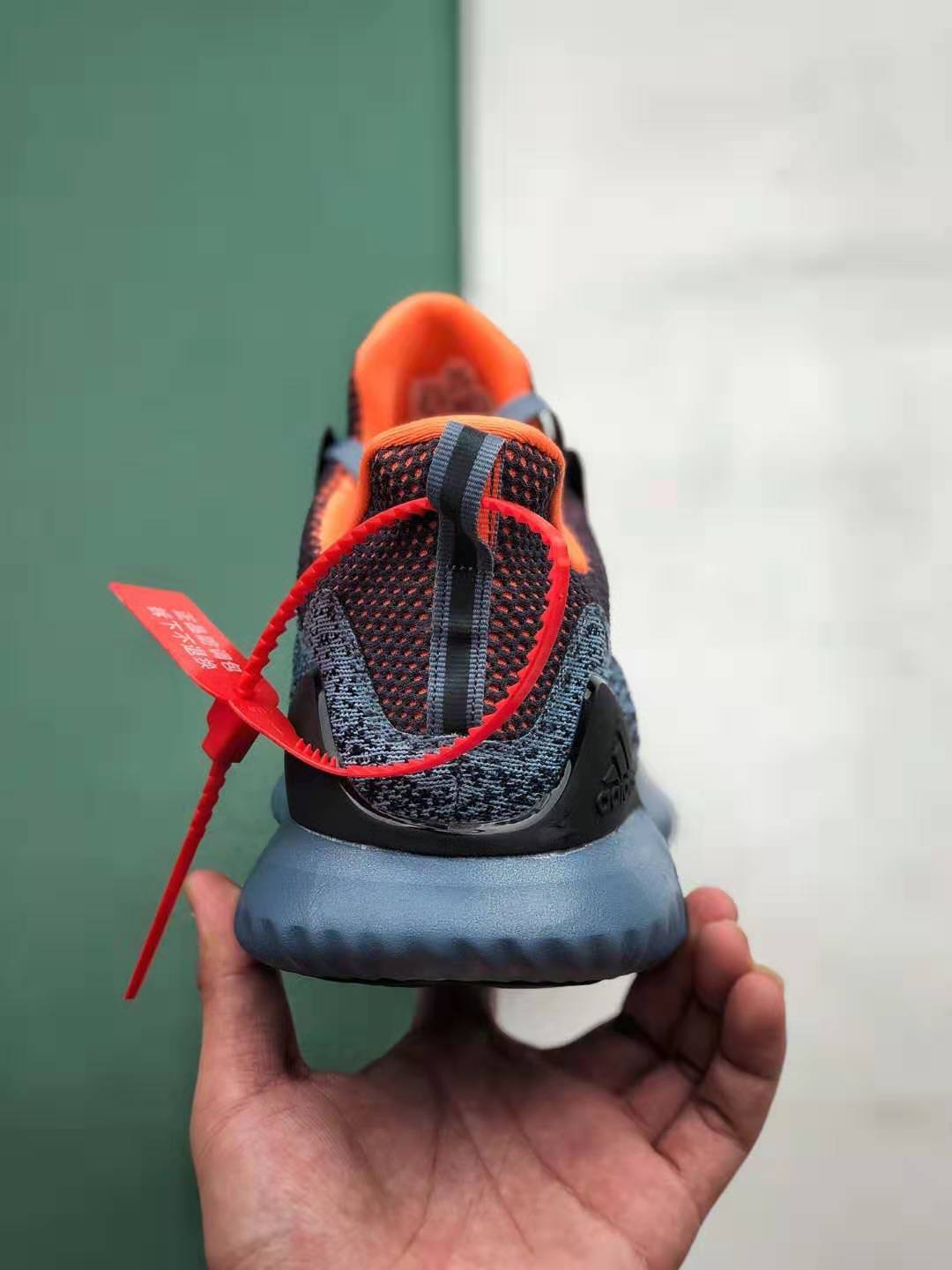 Adidas Alphabounce Beyond Legend Ink Raw Grey Orange AQ0574