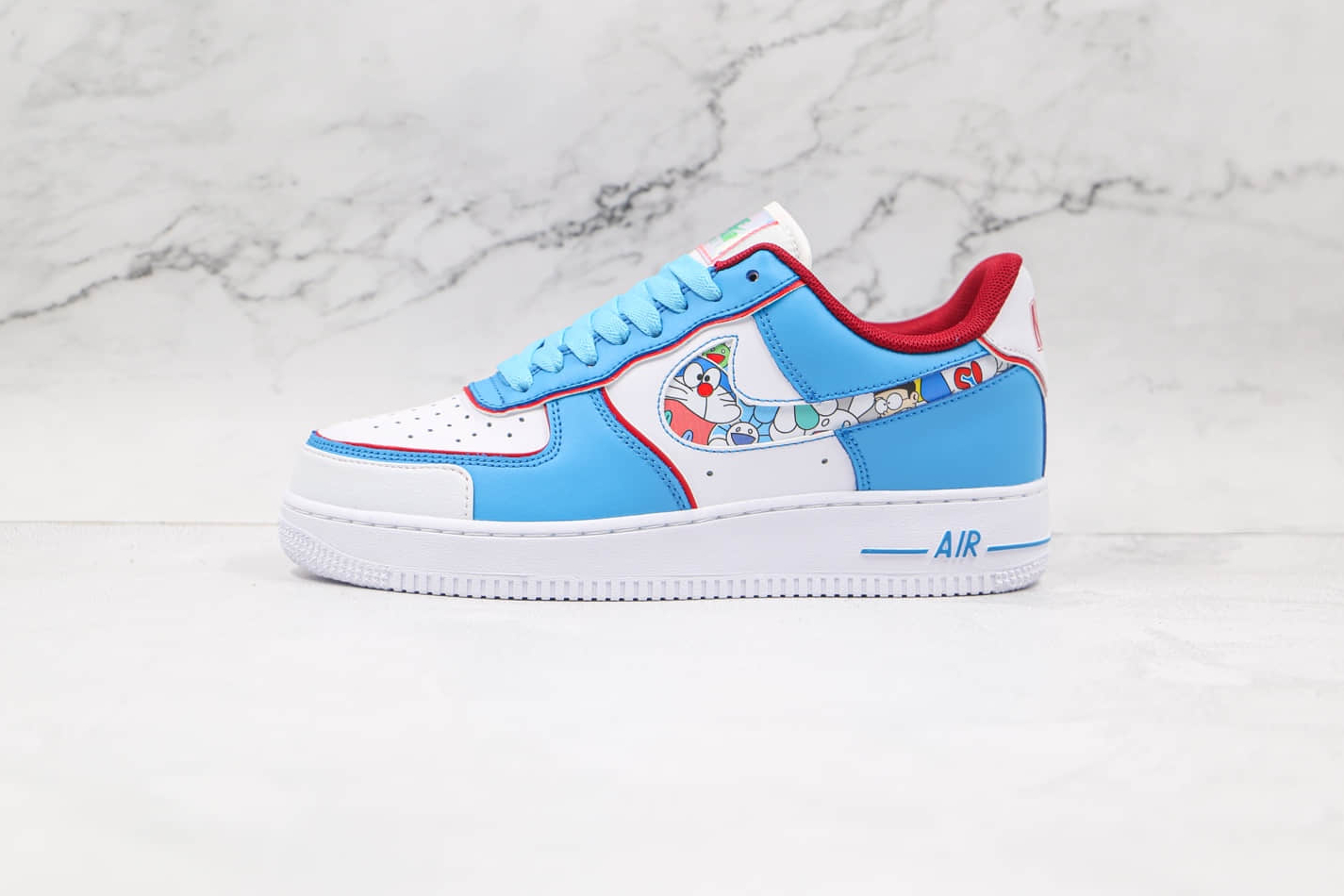 Nike Air Force 1 07 Low x Doraemon Blue White Red BQ8988-106 - Limited Edition Sneakers