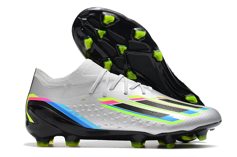 Adidas X Speedportal+ Cleats—Beyond Fast, Silver Metallic/Black/Yellow