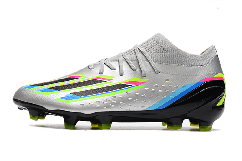 Adidas X Speedportal+ Cleats—Beyond Fast, Silver Metallic/Black/Yellow
