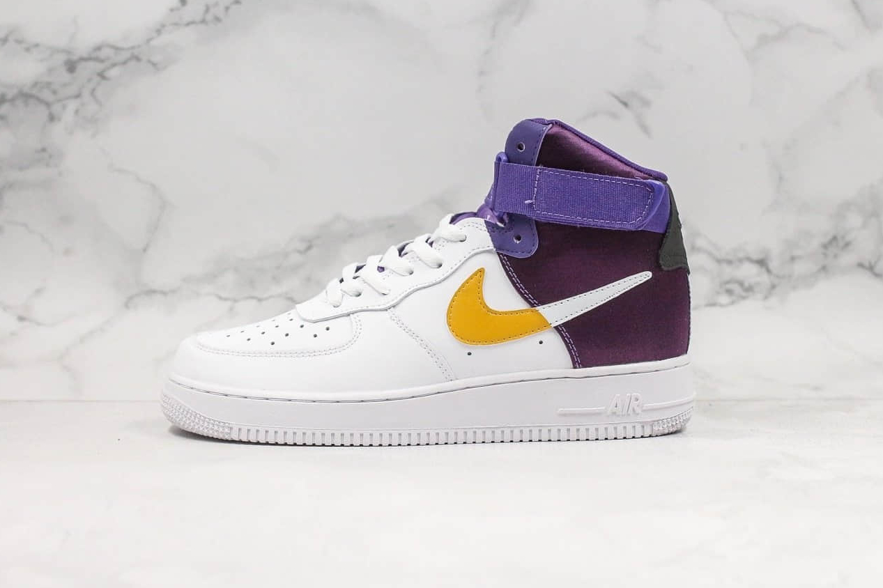 Nike NBA x Nike Air Force 1 High '07 'Lakers' BQ4591-101 - Authentic NBA Collaboration with Classic Style