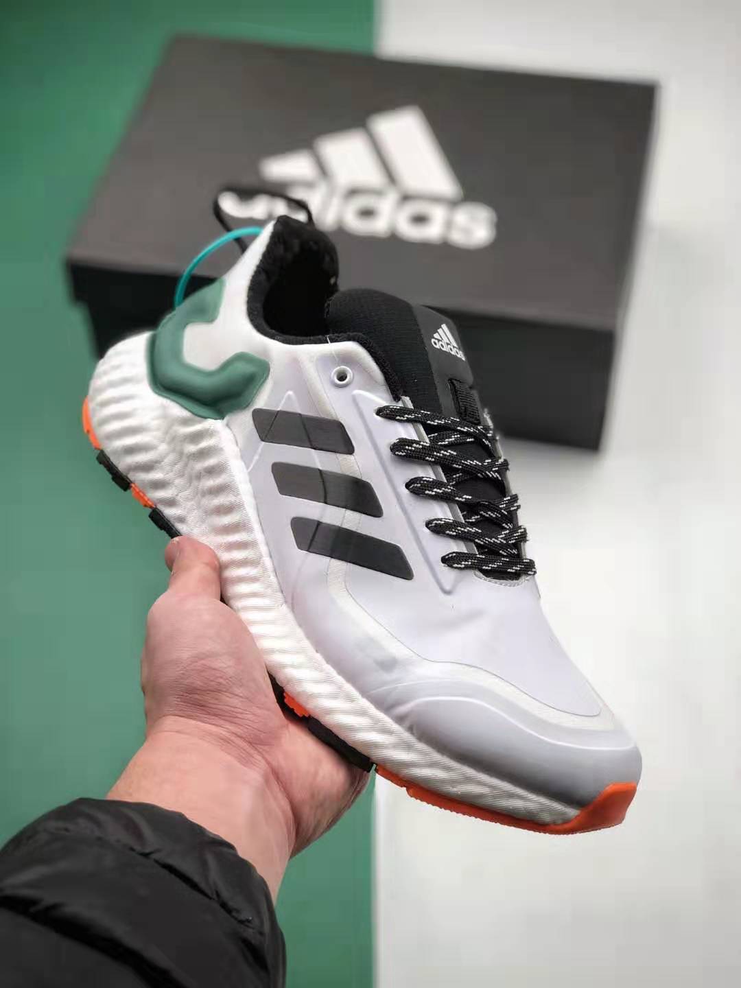 Adidas AlphaBounce Boost White Green Orange EG6085 - Stylish and Versatile Footwear