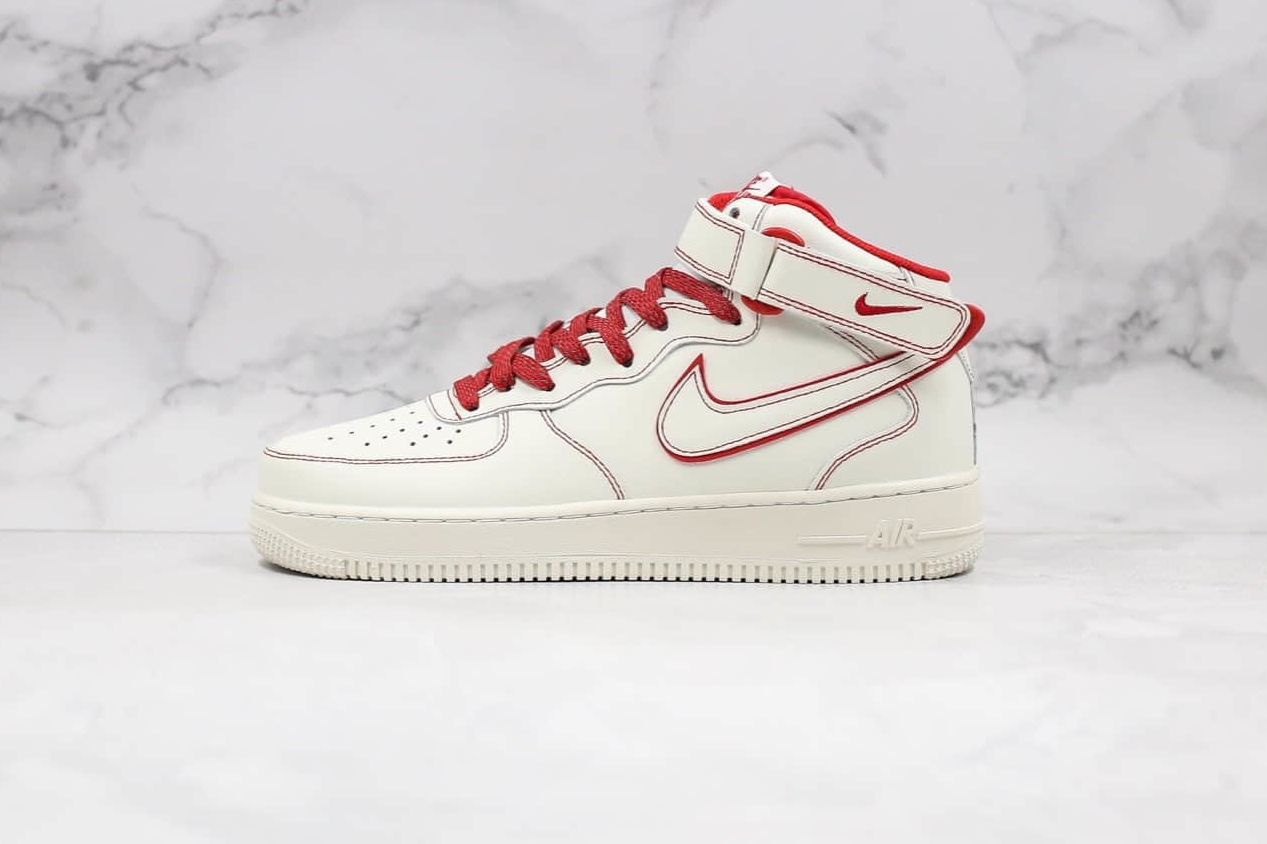 Nike Air Force 1 07 Mid White University Red Shoes AA1118-010 - Premium Sneakers for All-Day Comfort