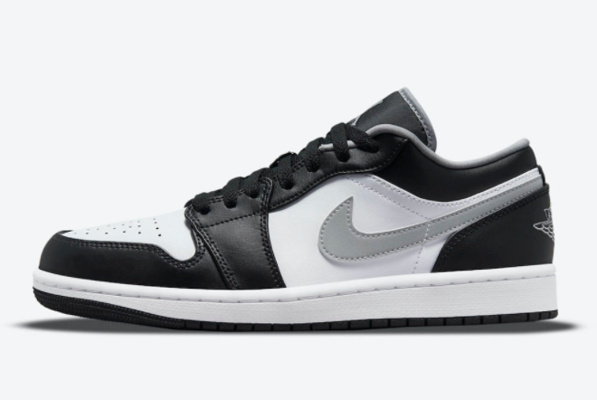 Air Jordan 1 Low Black/Medium Grey/White 553558-040 - Stylish and Sleek Sneakers