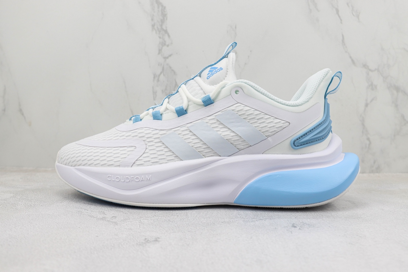Adidas AlphaBounce Cloud White Core Light Blue - Stylish Athletic Shoes