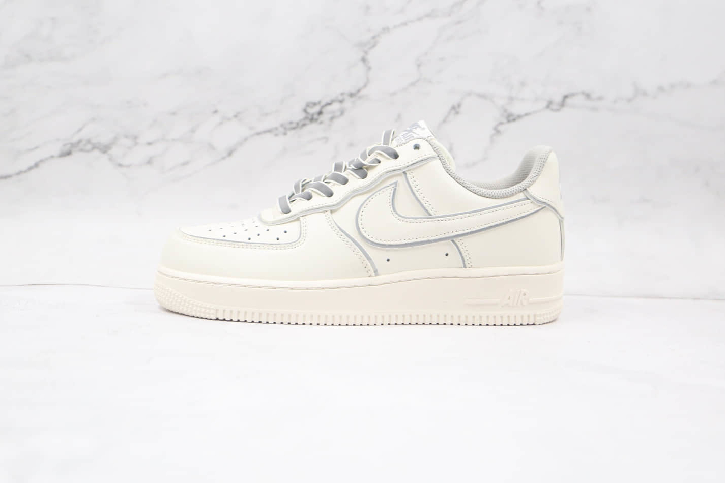 Nike Air Force 1 Low Supreme Beige Silver Reflective - Limited Edition