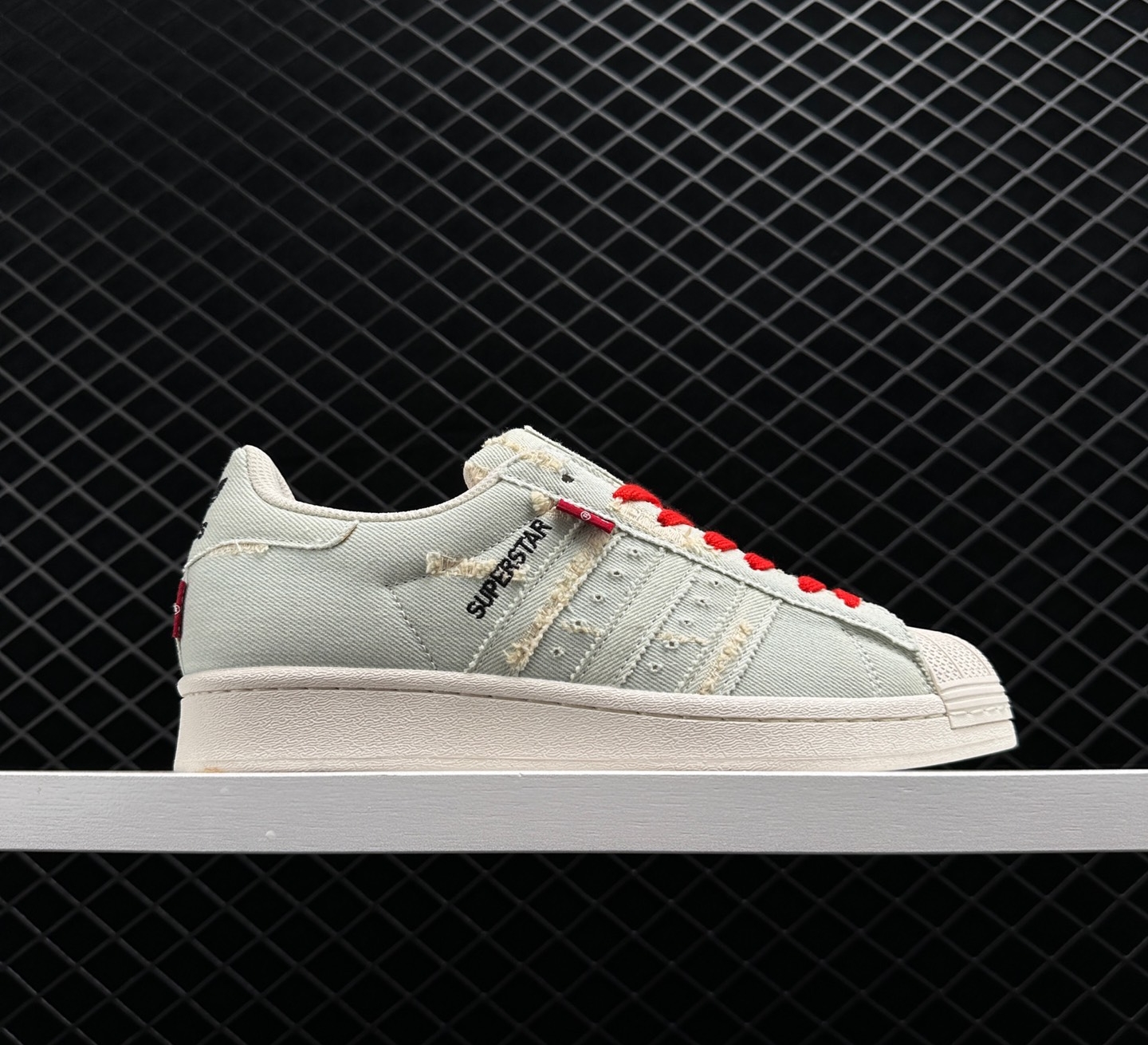 Adidas Superstar Denim Blue Red Cloud White GE4988 - Authentic Retro Sneakers