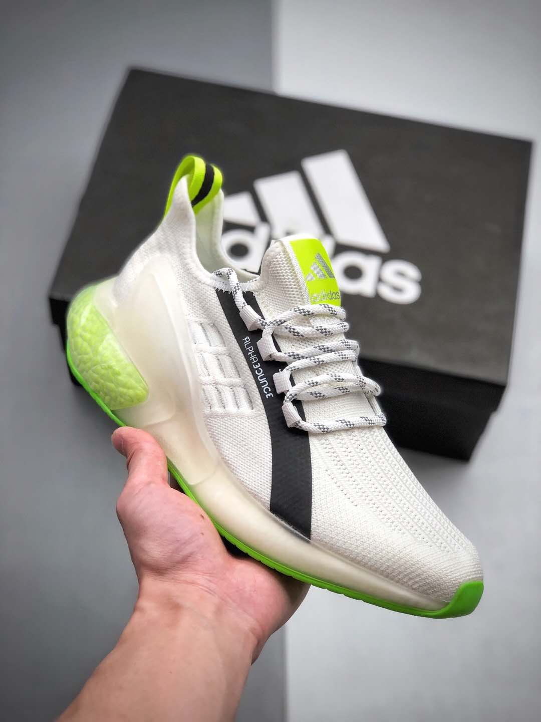 Adidas AlphaBounce Instinct Beige Green Black CG3401 - Stylish and Versatile Footwear