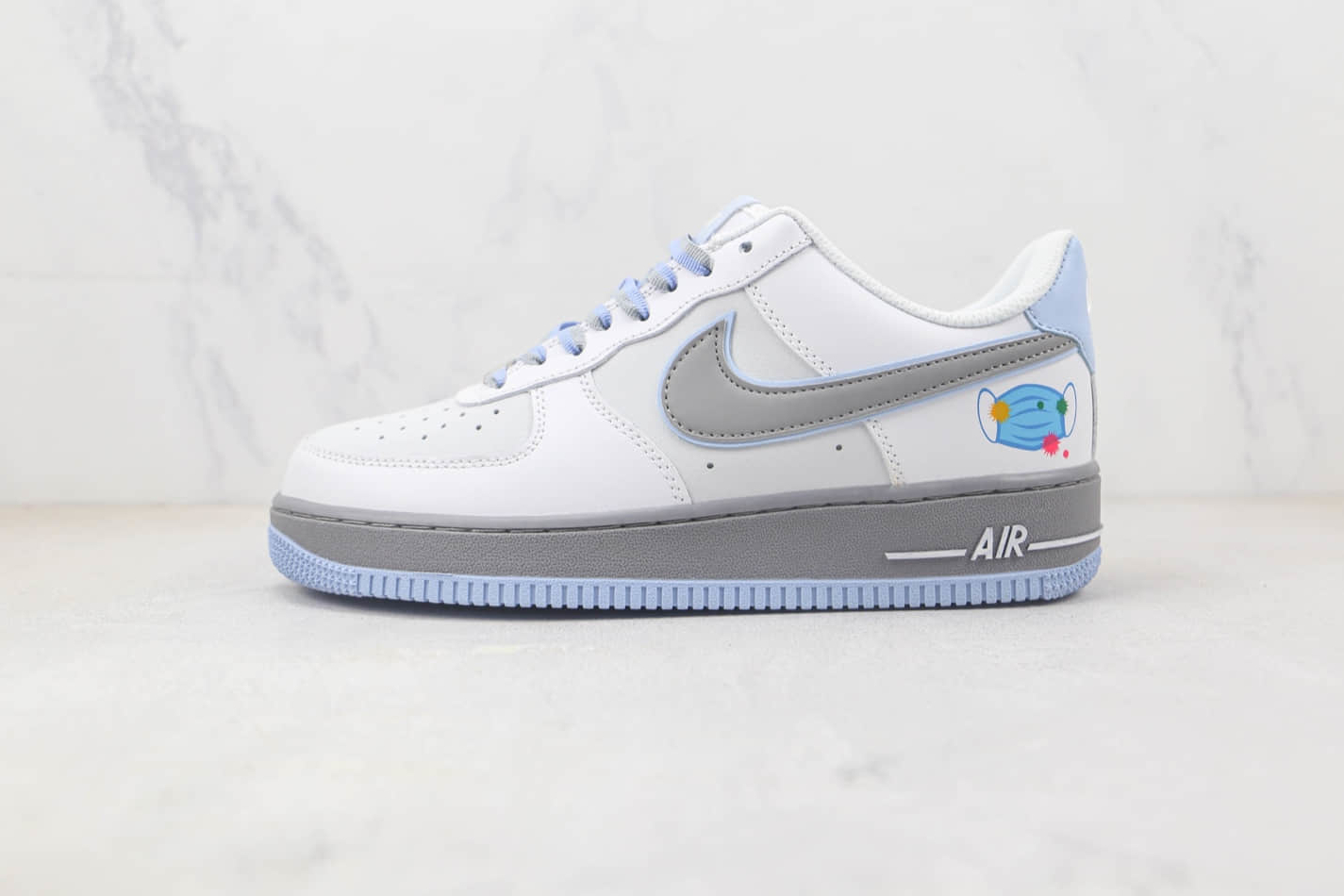 Nike Air Force 1 07 Low White Dark Grey Blue ZG0088-803 - Stylish and Comfortable Sneakers