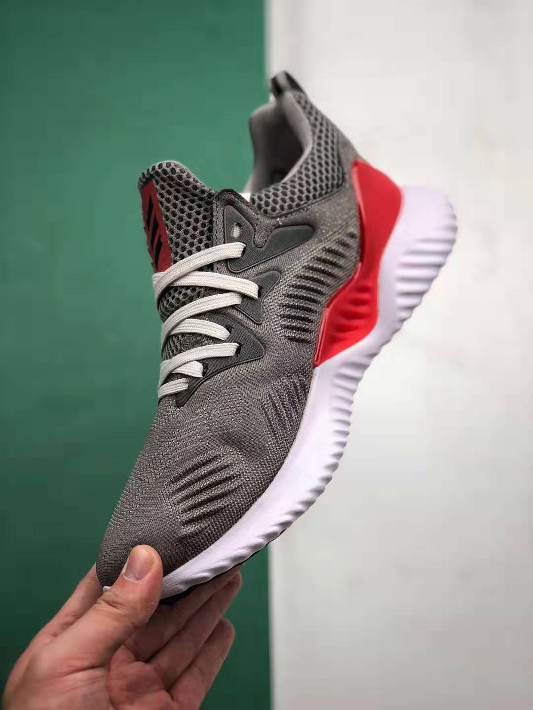 Adidas Alphabounce Beyond - Grey/Solar Red/Cloud White (AC8625)