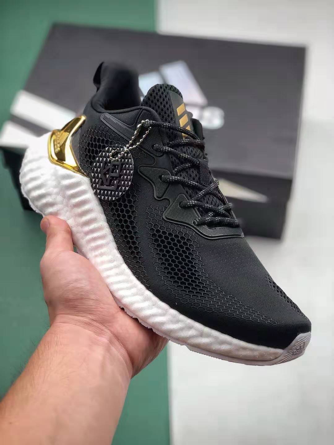 Adidas Alphabounce Boost Core Black Gold White EG6532 - Premium Performance Shoes