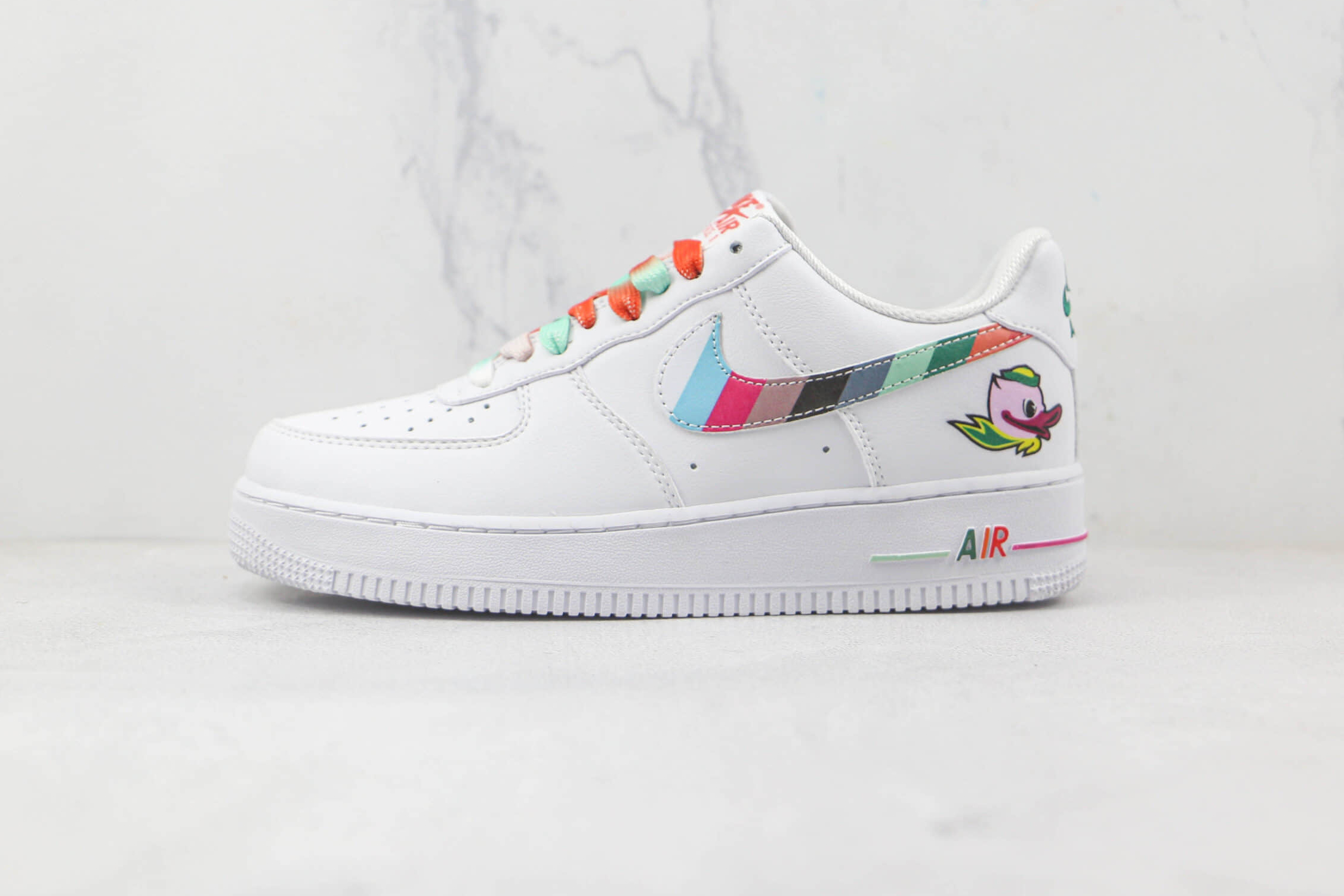 Nike Air Force 1 07 Low White Green Orange Multi-Color DH9595-100 – Stylish and Colorful Sneakers