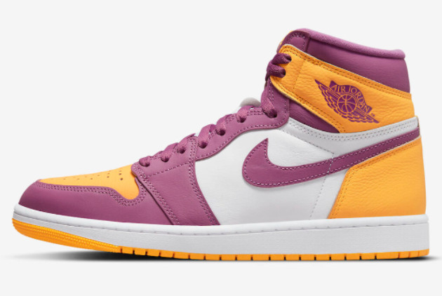 Air Jordan 1 High OG 'Brotherhood' University Gold/Light Bordeaux-White - Authentic Style and Supreme Comfort