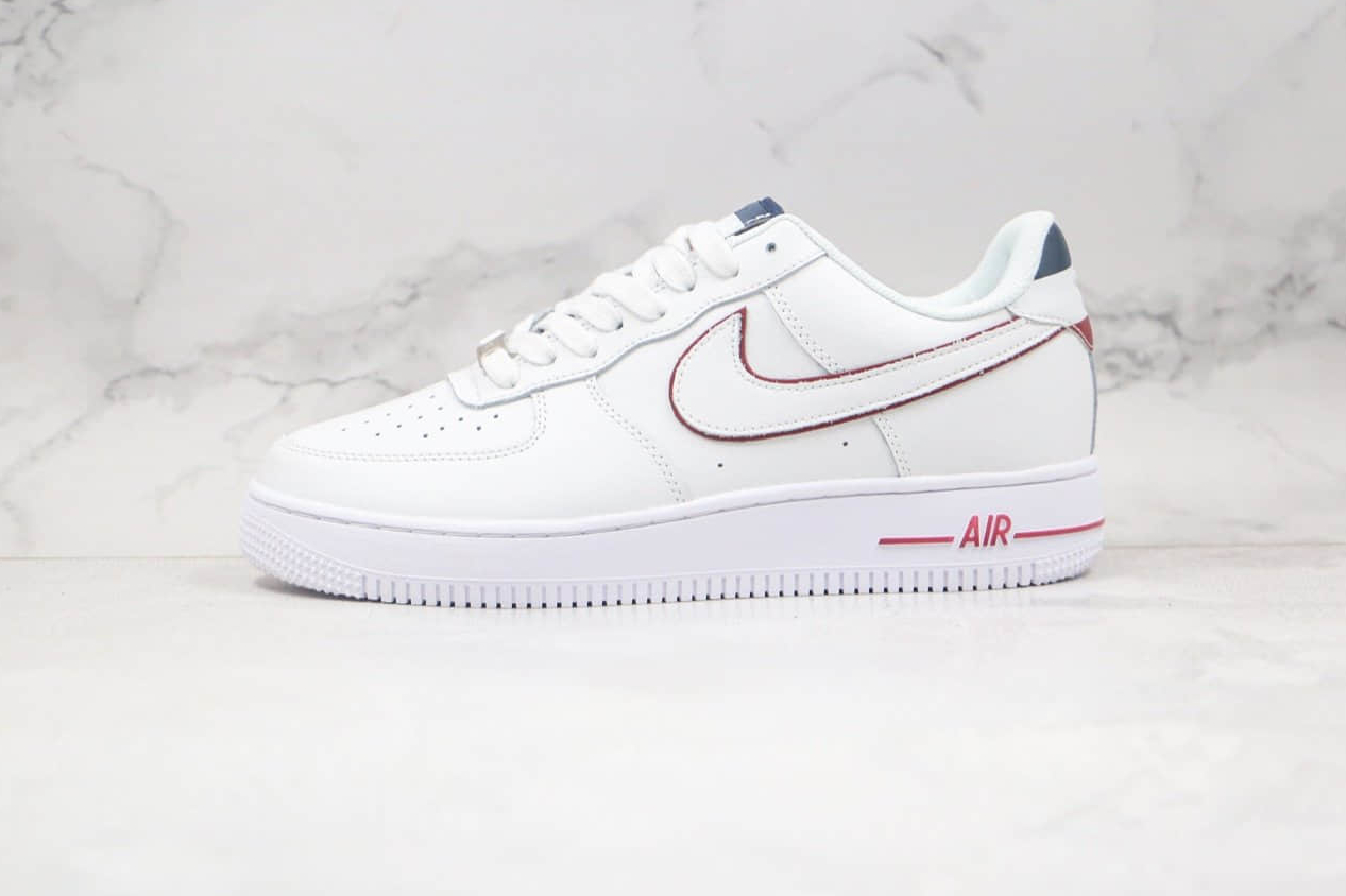 Nike Air Force 1 Low White Red Navy Blue Running Shoes AH0287-212 | Stylish and Comfortable Sports Sneakers