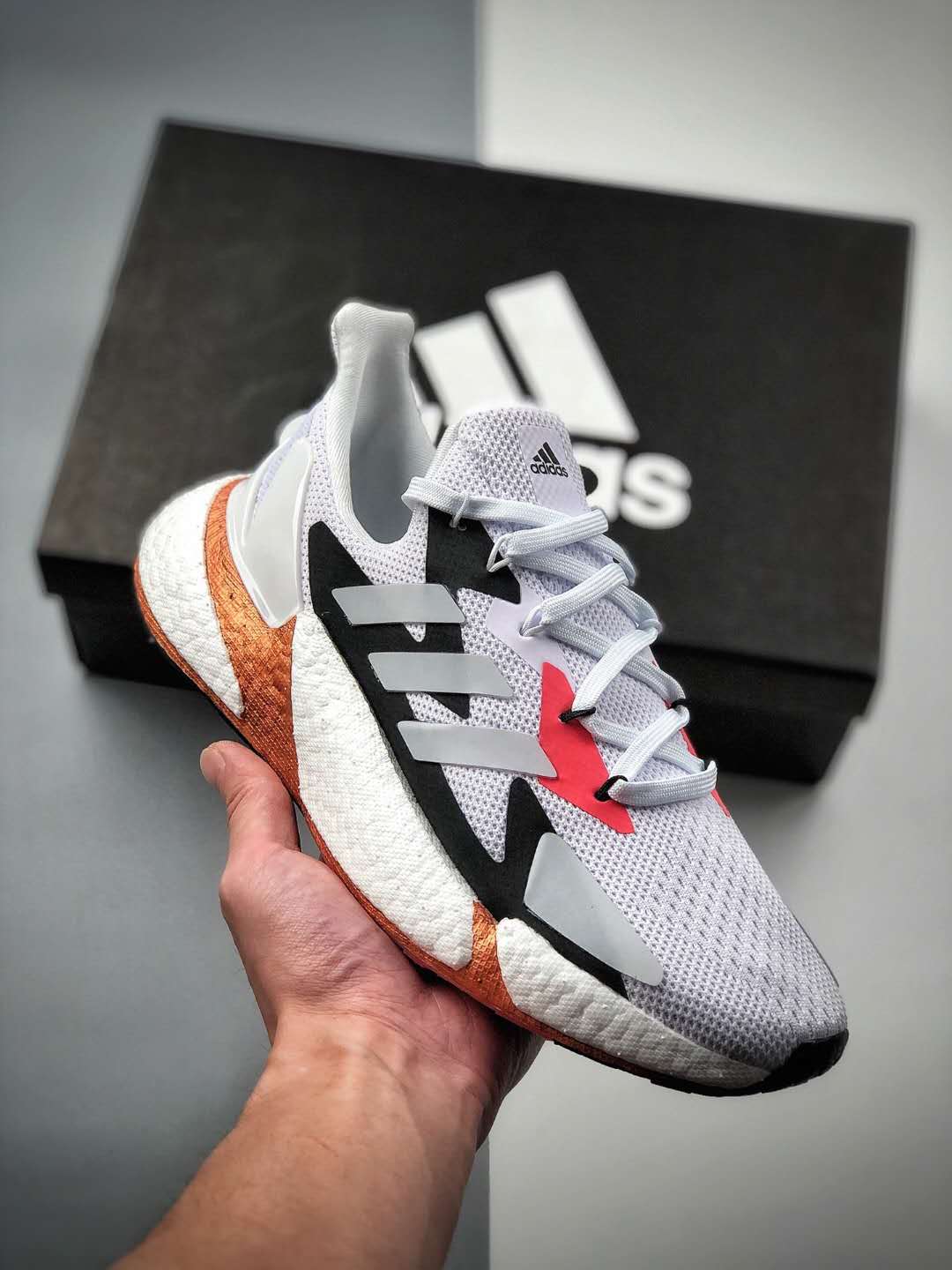 Adidas X9000L4 Boost White Solar Red Bronze FW8388 - Stylish and High-Performance Footwear