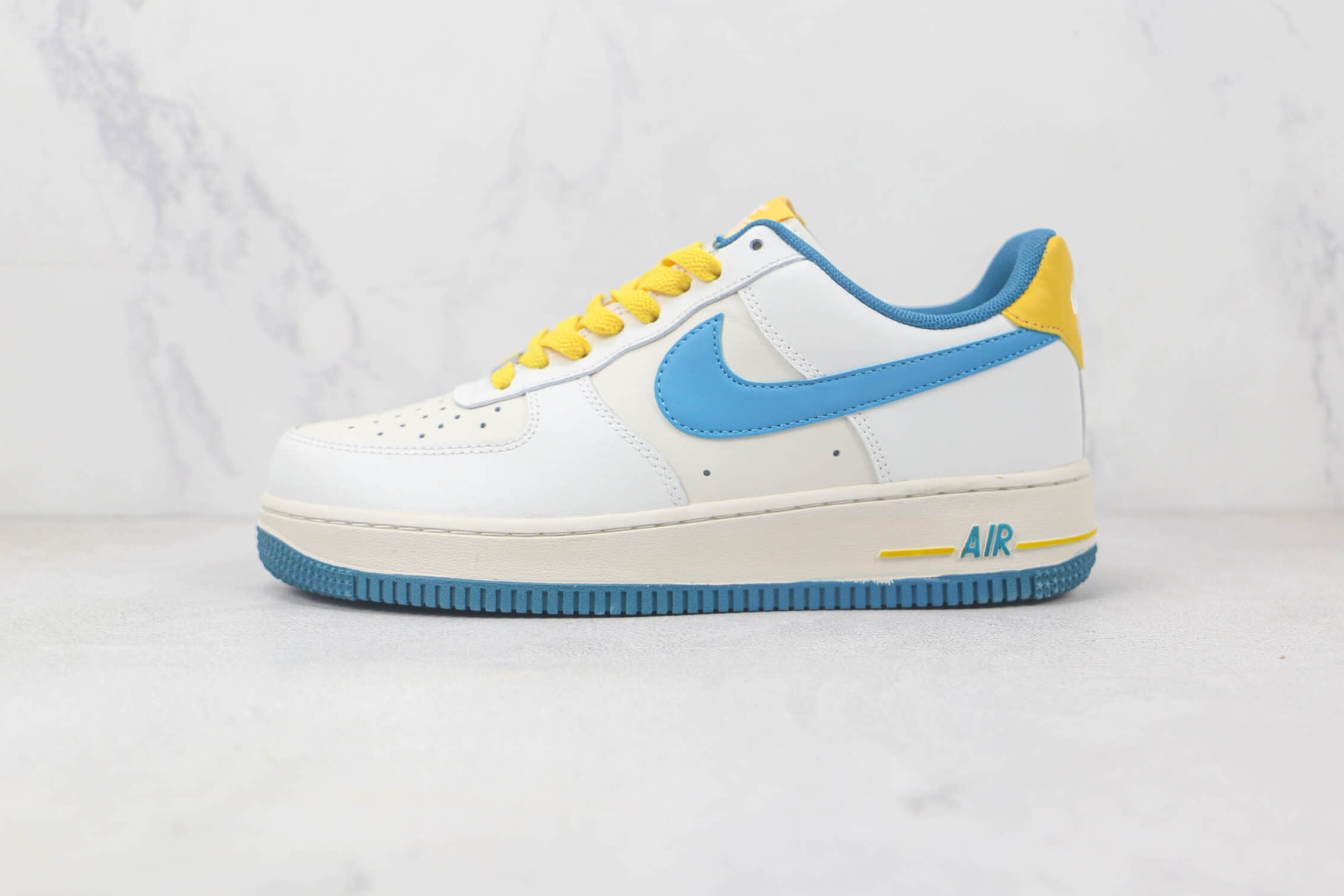 Nike Air Force 1 07 Low White Blue Yellow CW3388-203 | Stylish Sneakers