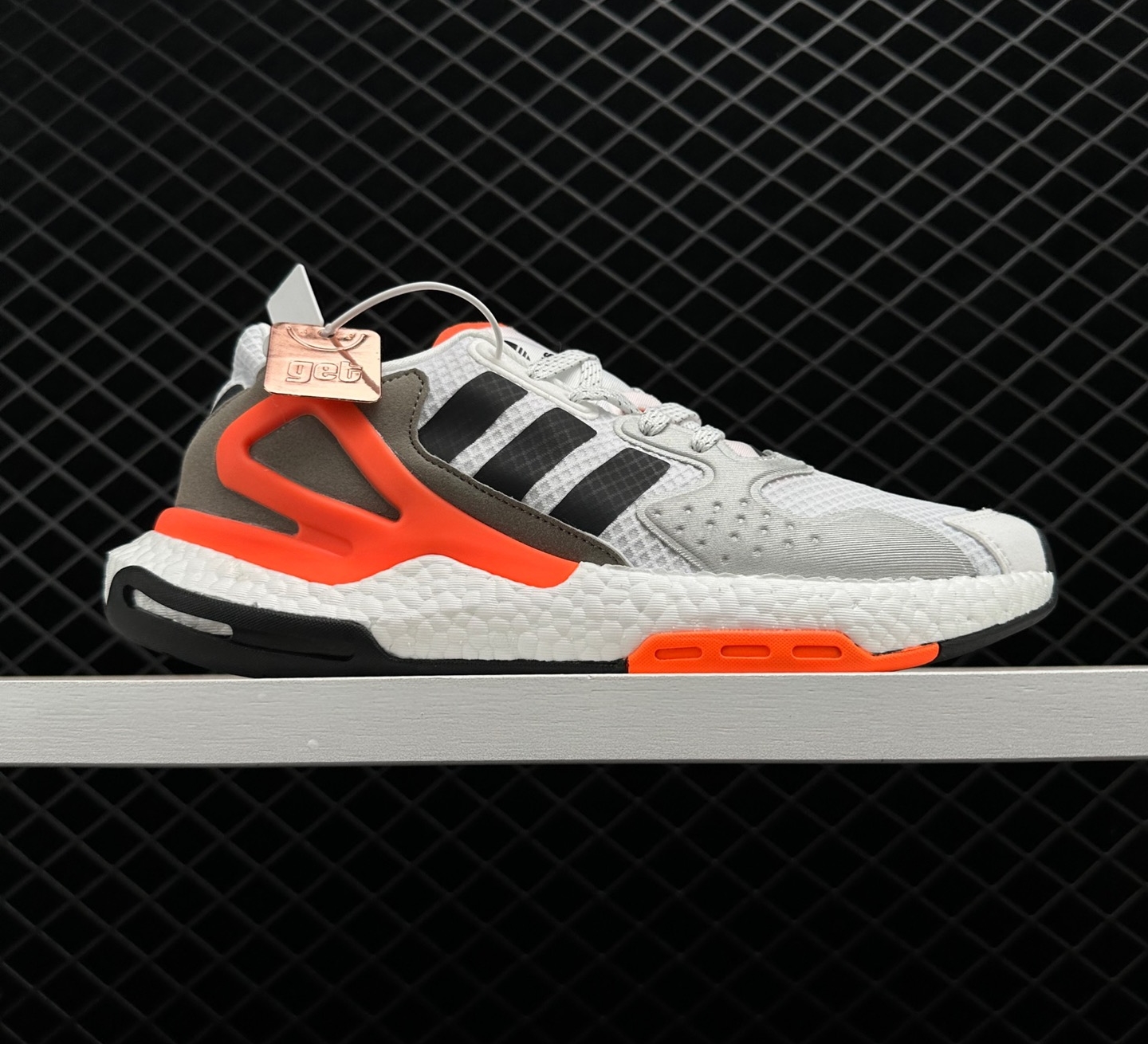 Adidas Day Jogger White Hot Coral Sneakers - FY0237