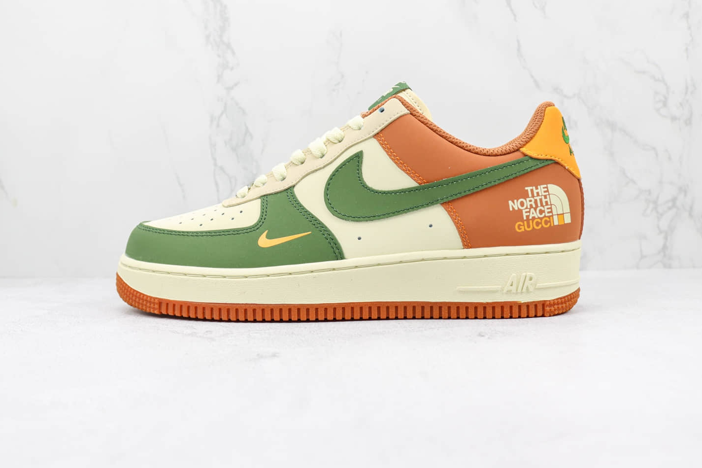 TheNorthFace x Nike Air Force 1 07 Low Orange Green Yellow BS9055-811 - Limited Edition Collaboration