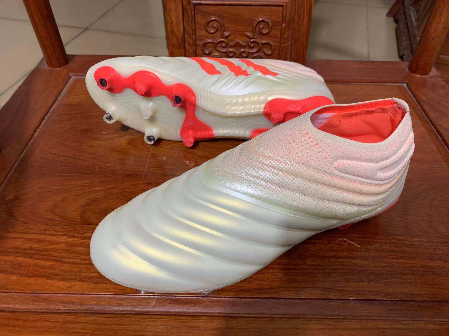 Adidas Copa 19+ FG Cleat Off White Solar Red - Superior Performance | Shop Now