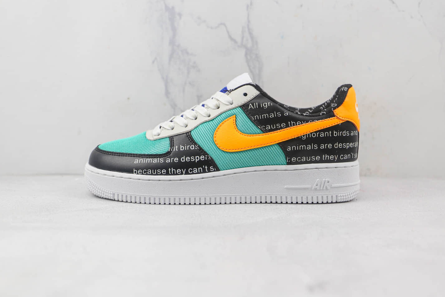 Nike By You Air Force 1'07 Low Retro SP Black Green - Customizable Classic Design