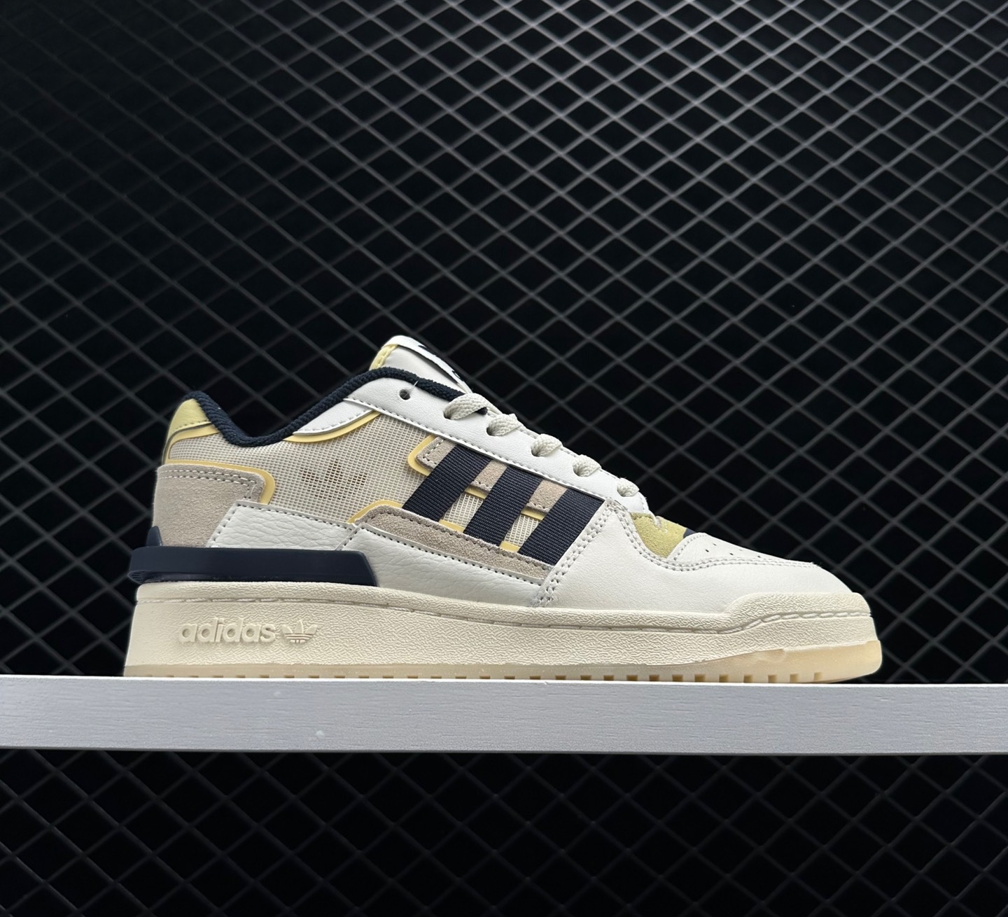 Adidas Forum Exhibit Low Off White Shadow Navy GX4121: Classic Style with Modern Twist!