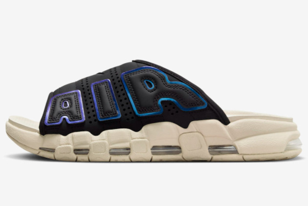 Nike Air More Uptempo Slide Black/Multi-Color-Sanddrift-Clear FB7799-001 | Stylish Comfort for Every Step