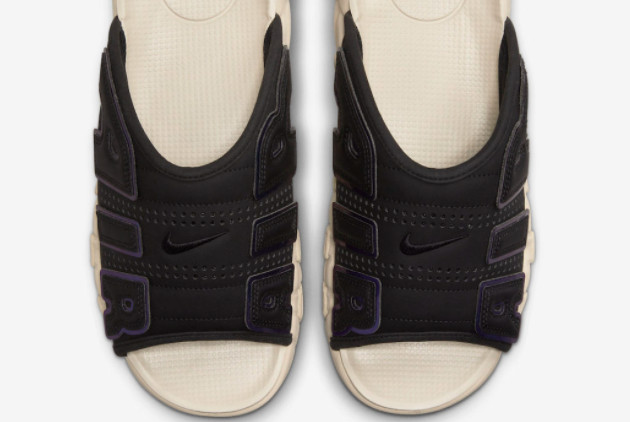 Nike Air More Uptempo Slide Black/Multi-Color-Sanddrift-Clear FB7799-001 | Stylish Comfort for Every Step
