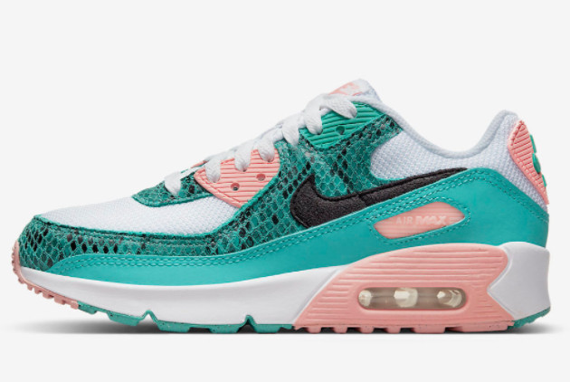 Nike Air Max 90 GS 'Green Snakeskin' DR8926-300 - Stylish and Trendy Nike Sneakers