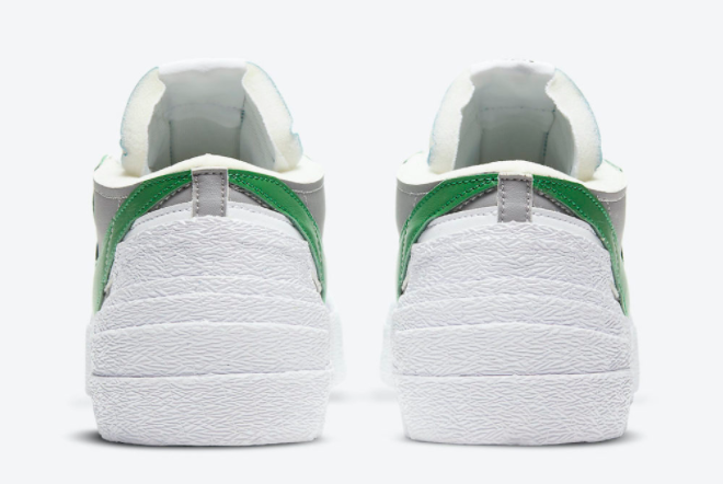 Sacai x Nike Blazer Low Medium Grey/Classic Green-White DD1877-001 - Limited Edition Collaboration, Stylish and Trendy Design