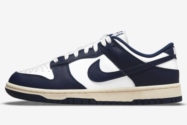 Nike Dunk Low 'Vintage Navy' White/Midnight Navy DD1503-115 - Get the Classic Look with a Splash of Navy