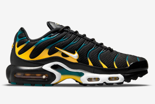 Nike Air Max Plus Black Yellow Teal DH4776-001: Stylish Sneakers with Vibrant Accents and Iconic Design