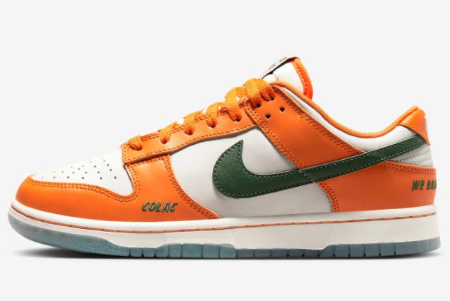 Florida A&M x Nike Dunk Low 'FAMU' Orange Horizon/Fortress Green-Sail: Shop Now!
