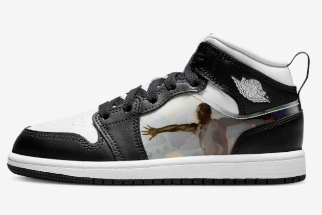 Air Jordan 1 Mid 'Hologram' White/Black - DR9496-001, Iconic Style & Sleek Design