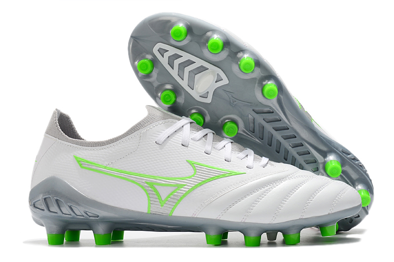 Mizuno Morelia Neo III Japan White Green - Premium Soccer Cleats