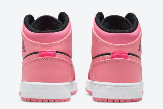 Air Jordan 1 Mid GS 'Coral Chalk' - Stylish Coral Chalk & Rush Pink Sneakers