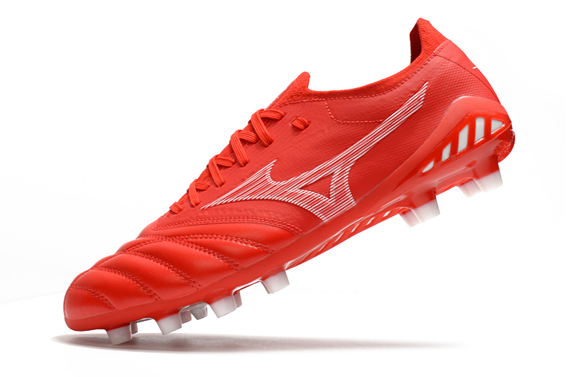 Mizuno Morelia Neo III Beta Japan FG Soccer Cleats High Risk Red - Premium Quality Footwear for Elite Performance