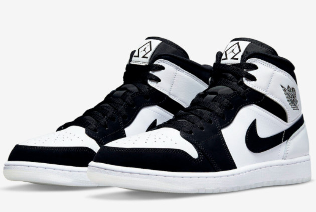 Air Jordan 1 Mid 'Diamond' White/MultiColor-Black - DH6933-100 | Iconic Sneaker with Multicolor Accents
