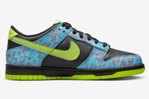 Nike Dunk Low GS 'Acid Wash' Multi-Color/Volt-Black-Baltic Blue - DV1694-900 | Limited Edition Sneakers