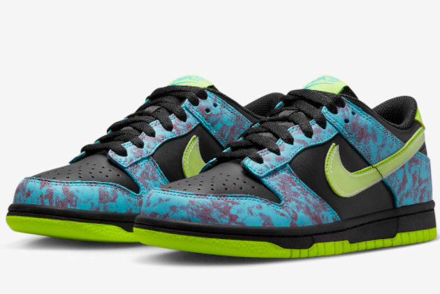 Nike Dunk Low GS 'Acid Wash' Multi-Color/Volt-Black-Baltic Blue - DV1694-900 | Limited Edition Sneakers