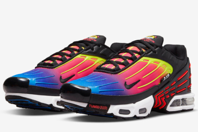 Nike Air Max Plus 3 Multi-Color Gradient Black/Blue-Pink DR8602-001 | Stylish & Vibrant Sneakers