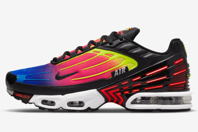 Nike Air Max Plus 3 Multi-Color Gradient Black/Blue-Pink DR8602-001 | Stylish & Vibrant Sneakers