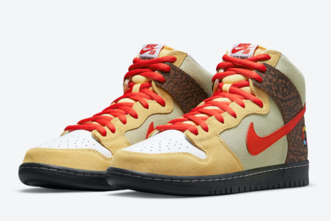 Color Skates x Nike SB Dunk High 'Kebab and Destroy' CZ2205-700 - Limited Edition Streetwear Collaboration